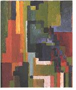 August Macke Colourfull shapes II oil painting